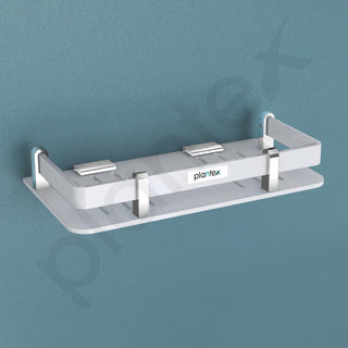 Plantex Acrylic Bathroom Organizer/Shelf for Kitchen/Wall - Accessories (9x5 Inches-White)