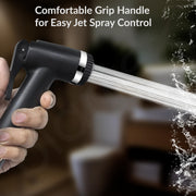 Plantex ABS Jet Spray Gun/Health Faucet for Toilet/Hand Spray for Bathroom/Toilet Jet Spray Gun- Pack of 1 (Black)