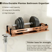 Plantex PVD Rose Gold Bathroom Shelf Rack/Bathroom Wall Shelf/Bathroom Organizer/Living Room Wall Organiser/Kitchen Rack Wall Mounted (12x5 Inches, Stainless Steel)