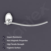 Plantex 304 Grade Stainless Steel Hand Towel Hanger/Napkin Holder for Wash Basin/Towel/Napkin Ring/Bathroom Accessories - Oreva (Chrome)
