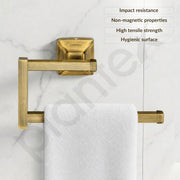 Plantex 304 Grade Stainless Steel Napkin Holder for Washbasin/Hand Towel Hanger or Kitchen/Towel Holder/Bathroom Accessories - Squaro (Brass Antique)