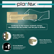 Plantex Triple Security Door Lock for Home/Main Door Lock Set with 3 Years of Warranty/Mortise Lock for Door with Brass Lock Body & Cylinder (7125, Brass Antique & Gold)