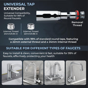 Plantex Brass Water Saving Nozzle for Kitchen Tap/Water Tap Extension with 3 Anti-Splash Modes/Upto 80% Water Saving/Fits F22 and M24 mm tap- (Chrome)