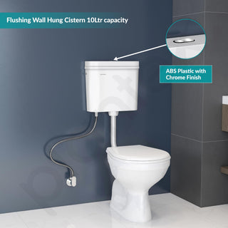 Plantex Flush Tank for Toilet with 10 Ltr Water Capacity/Dual Flushing Cistern for Bathroom/Polypropylene Toilet Flush Tank - Pack of 1 (Classic, White)