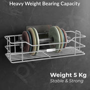 Plantex Stainless Steel Shelf/Rack/Organizer for Bathroom and Kitchen Accessories/Bathroom Shelf for Wall (Chrome-Silver)