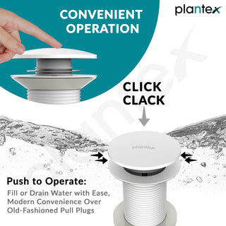 Plantex Pure Brass Waste Coupling 5 Inch/Waste Coupling for Wash Basin/Coupling for Drain Out let System Full Thread - Pack of 1 (Ceramic White)