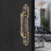 Plantex Heavy Duty 8 Inch Main Door Handle/Pull Push Handle for Home & Hotel/3 Years Warranty Pack of 1 (294,Brass Antique Finish)