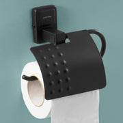 Plantex 304 Grade Stainless Steel Washroom Set of 2 - Toilet Paper Holder/Stand/Liquid Soap Dispenser - Darcy (Black)