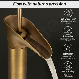 Plantex Pure Brass Basin Mixer Tap Hot & Cold/Single Lever Pillar Cock Water Tap for Wash Basin/Deck Mount-(Brass Antique)