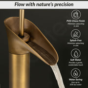 Plantex Pure Brass Basin Mixer Tap Hot & Cold/Single Lever Pillar Cock Water Tap for Wash Basin/Deck Mount-(Brass Antique)