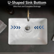 Plantex Basin for Bathroom/Under Mount Ceramic Wash Basin/Washbasin for Home/Hotel (Steve - 20x15.5x6 Inch)