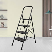 Plantex Premium Foldable Ladder for Home Use Ã¢â‚¬â€œ Durable Alloy Steel ladder/4-Step Ladder for Safe and Easy Access (Black & Grey)