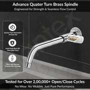 Plantex Pure Brass Sink Tap for Kitchen with 12 inches Long Spout/Kitchen Sink Tap with Water Saving Nozzle - 7 Year Warranty (PAC-1811-Chrome)