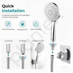 Plantex Hand Shower for Bathroom/6 Mode Multifunctional Shower/5-Inch ABS Plastic Silicone Handheld Shower Head/Easy Mode Switching – (Chrome & White, H459)