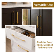Plantex Cabinet Handle/288mm Handle for Wardrobe/Kitchen Handle/Pull-Push Handle for Home/Office - Pack of 2 (Gold)