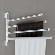 Plantex Stainless Steel 4-Arm Bathroom Swing Hanger Towel Rack/Towel Holder for Bathroom/Towel Stand/Bathroom Accessories