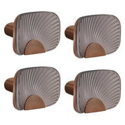 Plantex Knobs for Drawers/Drawer Knobs/Rectangle Knob for Cabinets/Pull-Push Knob for Kitchen/Bedroom/Drawer - Pack of 4 (Rose Gold & Satin Black)