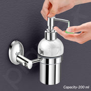Plantex 304 Grade Stainless Steel Silver Wash Basin Handwash Holder/Wall Mounted Dispenser/Bathroom Accessories - Oreva (Chrome)