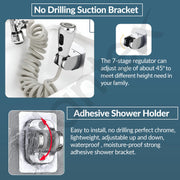 Plantex Flexible Tap Extender for Kitchen Sink/360° Rotation/Diverter Plus Aerator with Extendable Recoil Hose/Fits F22 and M24 mm taps (XL-2014/Chrome)