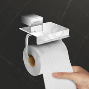 Plantex Toilet Paper Holder for Bathroom/304 Grade Stainless Steel Tissue Paper Roll Holder/Bathroom Accessories - Pack of 1 (Tesla - 2709, Chrome)