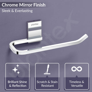 Plantex 304 Grade Stainless Steel Towel Ring/Napkin Hanger/Towel Holder for Wash Basin/Bathroom Accessories - Crystal (Chrome)