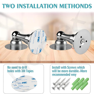 Plantex Drill Free Home Stopper/4 inch Self Adhesive Door Magnet for Home/Door Holder for Main Door/Door Magnet Stopper for Office/Hotel/Home (Matt)