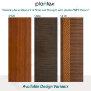 Plantex WPC Doors for Bathroom (25 mm - Thickness)/Termiteproof Bathroom Door/2.25x6.5 Feet Wooden Finished Door for Home/Balcony/Office/Kitchen, Density-550 (27x78 inch,19.5 kg- Charcoal Oak)
