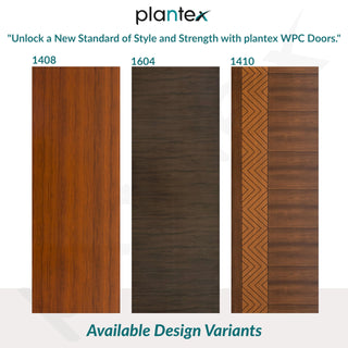 Plantex Wpc Doors For Bathroom (25 mm - Thickness)/Bathroom Door/2.5X6.75 Feet Wooden Finished Door For Home/Balcony/Office/Kitchen, Density-600 (30X81 inch, 21.5 Kg- Charcoal Oak), Brown