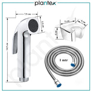 Plantex Jet Spray for Toilet/ABS Health Faucet with 1 Meter Shower Hose Pipe and Wall Hook/Health Faucet Set for Bathroom/Hand Gun for Toilet - (Chrome)