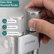 Plantex 2 Way Angle Cock/Stainless Steel Double Outlet Water Valve/Bathroom & Kitchen Tap Connector/Water Faucet - Pack of 1 (Chrome, APS-N-7)