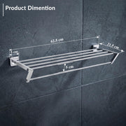 Plantex 304 Grade Stainless Steel Towel Hanger for Bathroom/Towel Rack/Towel Rod/Bathroom Accessories -Decan (24-inch - Chrome)