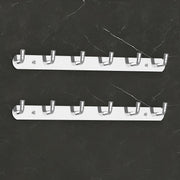 Plantex Wall Hooks for Hanging Cloth/Stainless Steel Towel Hangers/Bathroom Robe Hooks/Door Hangers/Wall Hook Rack/Hook Rail for Hanging Keys - 6 Hooks (Pack of 2, Chrome)