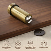 Plantex Stainless Steel Wall-Mounted Magnetic Door Stopper/Door Catcher for Wooden Door - Pack of 8 (Brass Antique)