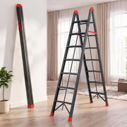 Plantex Ladder for Home 7 Steps/Heavy-Duty Folding A-Frame Ladder/Foldable Step Ladder for Home, Office & Warehouse/150 kg Capacity - Pack of 1 (GT-7, Black & Red)