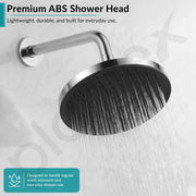Plantex ABS 11 Inch Round Head Shower/Overhead Rain Shower for Home/Hotel/Adjustable Shower Head for Bathroom - Pack of 1 (Chrome, D-XM95)