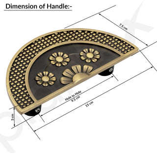 Plantex 6 Inch Main Door Handle/Aluminium Handle for Door/Pull-Push Antique Door Handle (Pack of 1, Brass Antique)