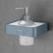 Plantex Aluminium and Acrylic Shampoo Dispenser/Liquid Soap Dispenser for Bathroom/Handwash Dispenser/Bathroom Accessories - (Grey and Milky White)