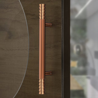 Plantex Stainless Steel Lotus Main Door Handle/Door Handles for Main Door/Wooden & Glass Door Handle (Rose Gold Finish), Pull Handle