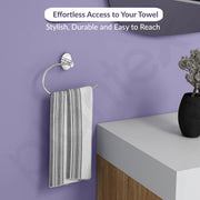Plantex 304 Grade Stainless Steel Compact Napkin Holder for Wash Basin/Hand Towel Hanger/Holder for Bathroom Accessories - Olive (Chrome)