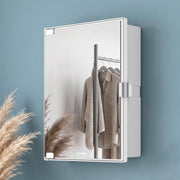 Plantex Bathroom Cabinet with Mirror/ABS Bathroom Storage Cabinet/Mirror Cabinet for Wall/Mirror with Storage for Bathroom - 18x14 Inch (CAB-117, White)