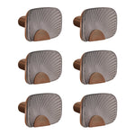 Plantex Knobs for Drawers/Drawer Knobs/Rectangle Knob for Cabinets/Pull-Push Knob for Kitchen/Bedroom/Drawer - Pack of 6 (Rose Gold & Satin Black)