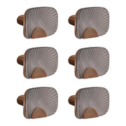 Plantex Knobs for Drawers/Drawer Knobs/Rectangle Knob for Cabinets/Pull-Push Knob for Kitchen/Bedroom/Drawer - Pack of 6 (Rose Gold & Satin Black)