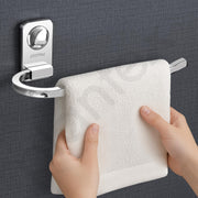 Plantex Metro Platinum Stainless Steel Hand Towel Ring/Napkin Hanger for Bathroom/Towel Holder for wash basin/Bathroom Accessories