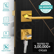 Plantex Premium Door Lock with 3 Years of Warranty by Plantex/Main Door Lock for Home/Mortise Lock for Door - Main Door Lock Set (7105 - Gold)
