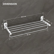 Plantex Dream Stainless Steel Towel Rack For Bathroom/Towel Stand/Towel Hanger/Bathroom Accessories - (24 Inch-Chrome) - Pack of 1