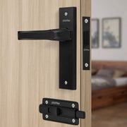 Plantex Heavy Duty Door Lock ÃƒÂ¢Ã¢â€šÂ¬Ã¢â‚¬Å“ Bathroom Door Lock/Mortise 8inch Keyless Plate Handle Set for Home/Bathroom/Store Room/Balcony/Office with Baby Latch (8126, DC-Black & Z-Black)