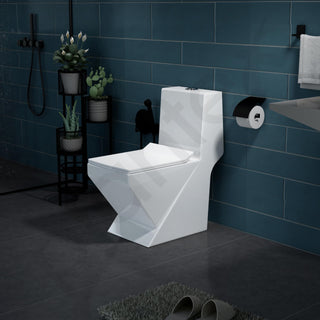 Plantex Commode for Toilet/Rimless Ceramic One Piece Western Toilet/Commode with Soft Closing Toilet Seat - S Trap Outlet (White)