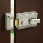 Plantex Heavy Duty Night Latch Door Lock with Key & Lever for Main Door/Inside Opening for Home,Hotel,Office - Pack of 1 (Matt)