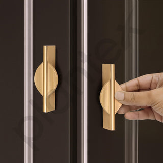 Plantex Cabinet Handle/96mm Handle for Cabinet/Wardrobe/Kitchen Handle/Door Pull-Push Handle for Home/Office - Pack of 1 (Gold)