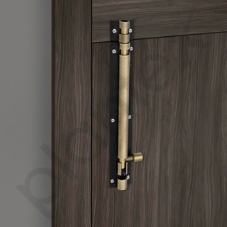 Plantex Heavy Duty 8-inch Joint-Less Tower Bolt for Wooden and PVC Doors for Home Main Door/Bathroom/Windows/Wardrobe - Pack of 2 (703, Brass Antique and Black)